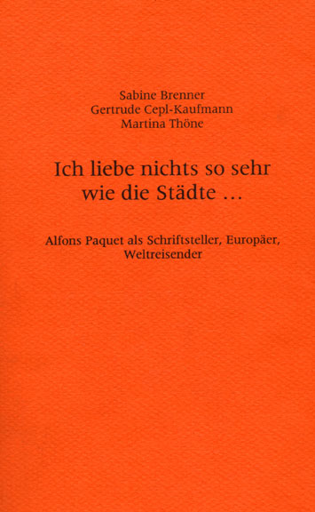 Ich liebe nichts so sehr wie die Städte ...